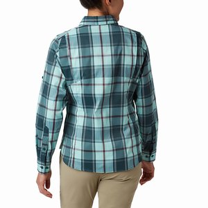 Columbia Silver Ridge™ Lite Plaid Långärmad Tröja Dam LjusGröna (HXNMO4286)